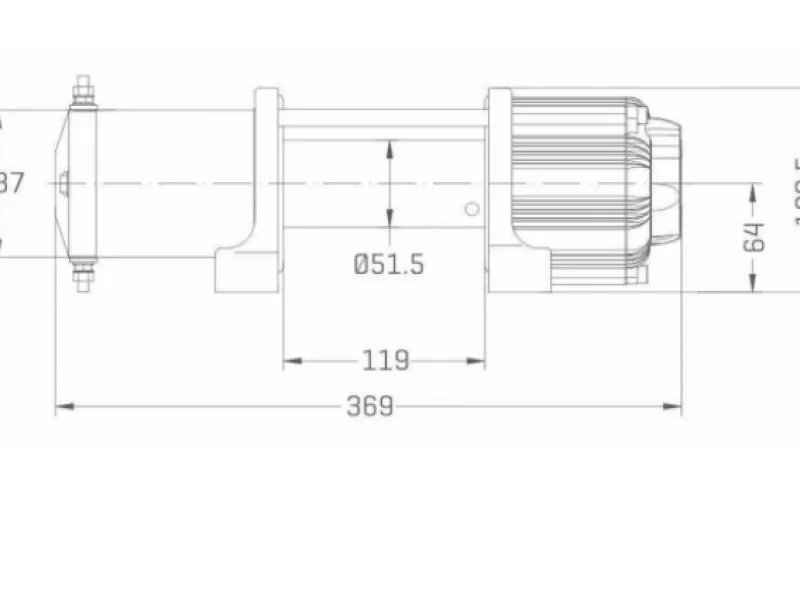 Лебедка Epik UTV4500S 12V Синтетический трос 4500 Lbs 3
