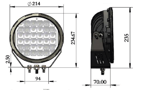 Aurora ALO-DR7 Светодиодная фара 36 диодов 180w 2