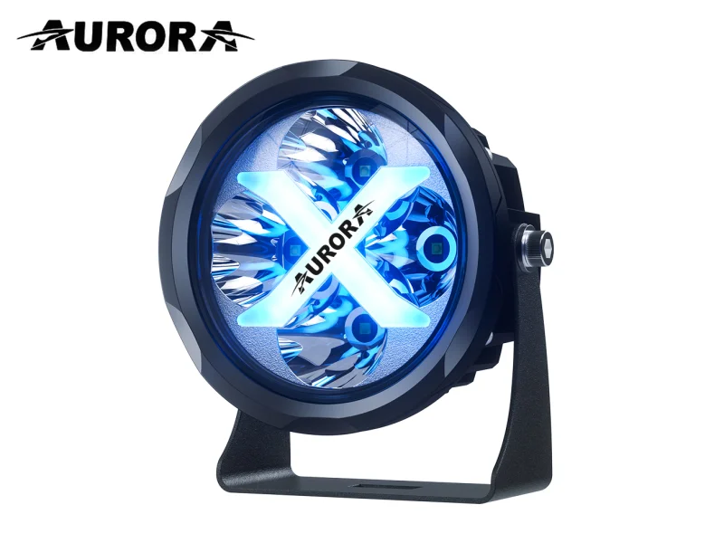 Две фары Aurora ALO-R4T3-EQ 40W ближний свет + ПОДСВЕТКА(RGB)