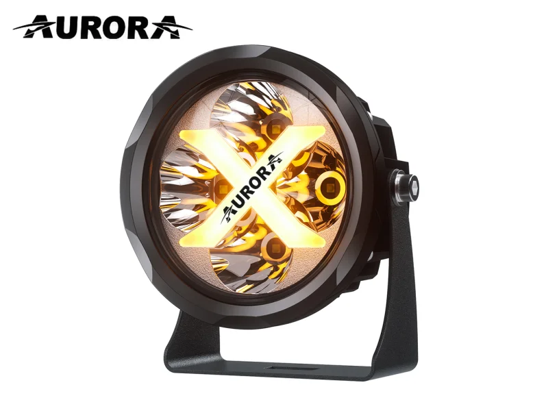Две фары Aurora ALO-R4T3-PA 40W дальний свет + ДХО(янтарь)