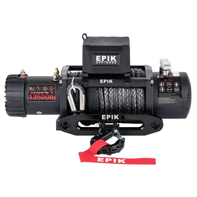 Лебёдка EPIK SCE 13000S синтетический трос 24V