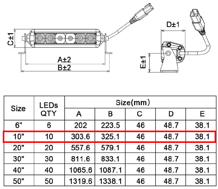 Светодиодная балка Aurora ALO-T-S5D1-10-H 10 диодов 50w Золото 0