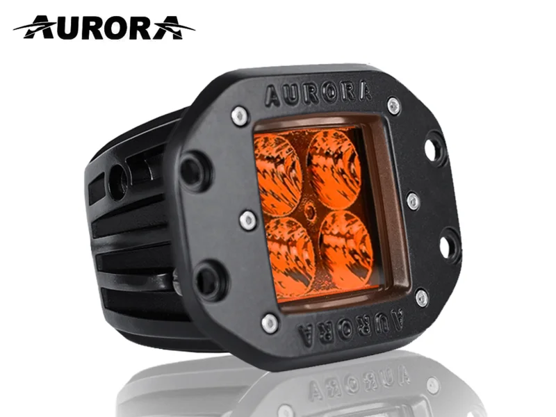 Светодиодная фара Aurora ALO-A-E-2-E4T 4 диода 40W ЯНТАРЬ ВРЕЗНАЯ