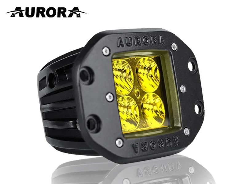 Светодиодная фара Aurora ALO-T-E-2-E4T 4 диода 40W ЗОЛОТО ВРЕЗНАЯ