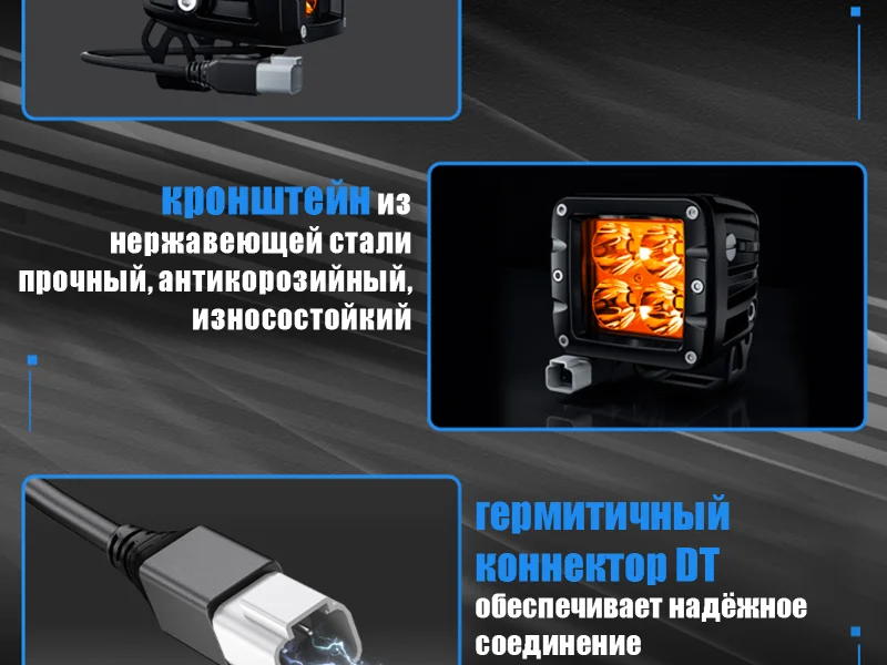 Светодиодная фара Aurora ALO-A-2-E4T 40W 6