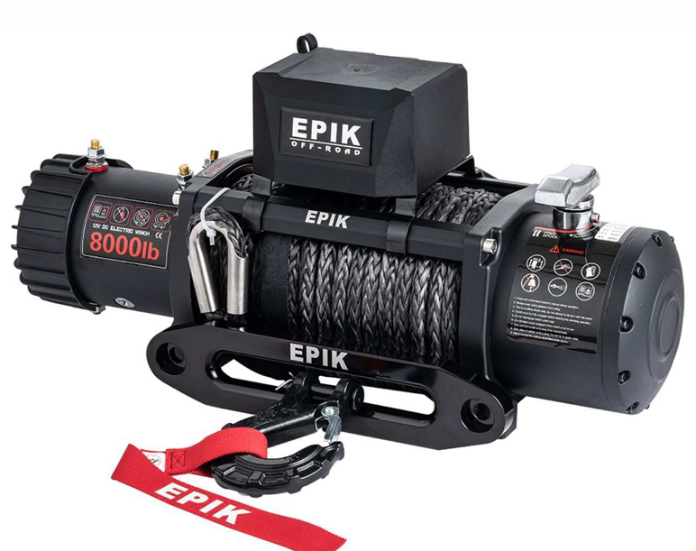 Лебедка Epik STD8.0 12V Синтетический трос 8000 Lbs